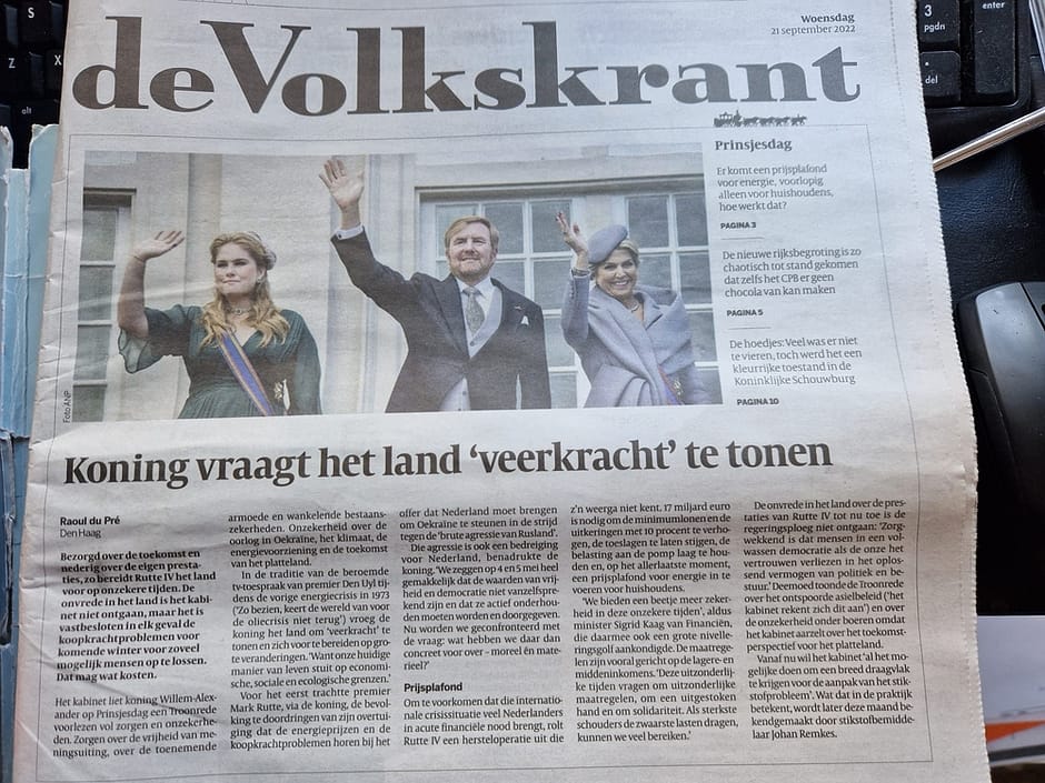 Volkskrant-21-september-2022-Veerkracht-Prinsjesdag